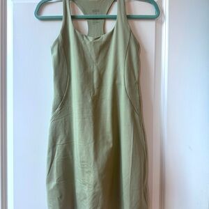 Girlfriend Collective Paloma Racer Back Dress in color ‘Matcha’, size small